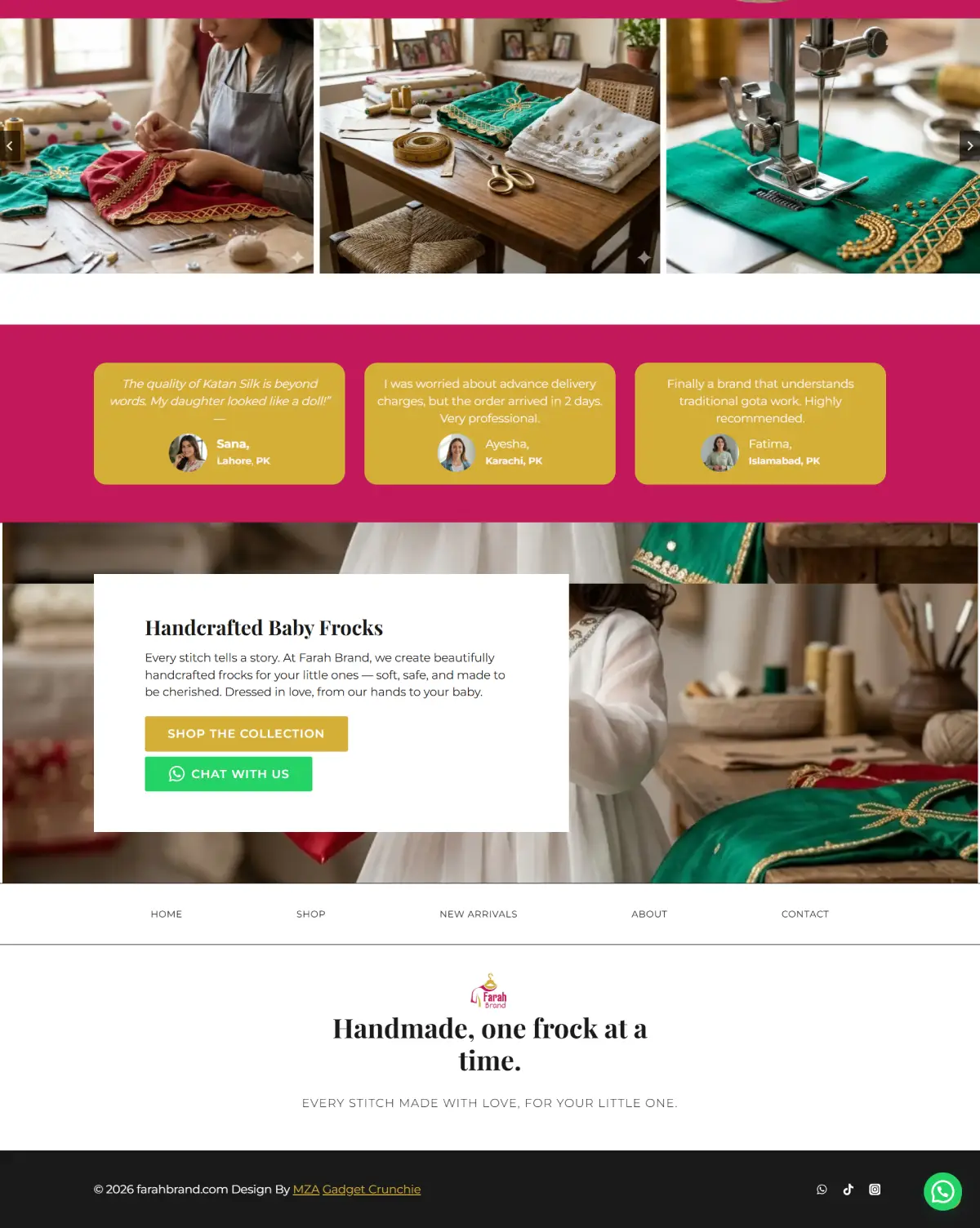 Farah Brand store footer